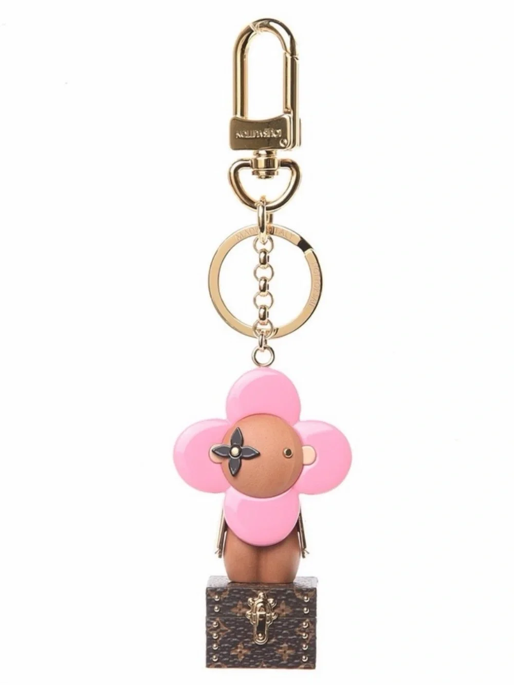 Louis Vuitton Pink Flower Mini Bag Charm Key Holder